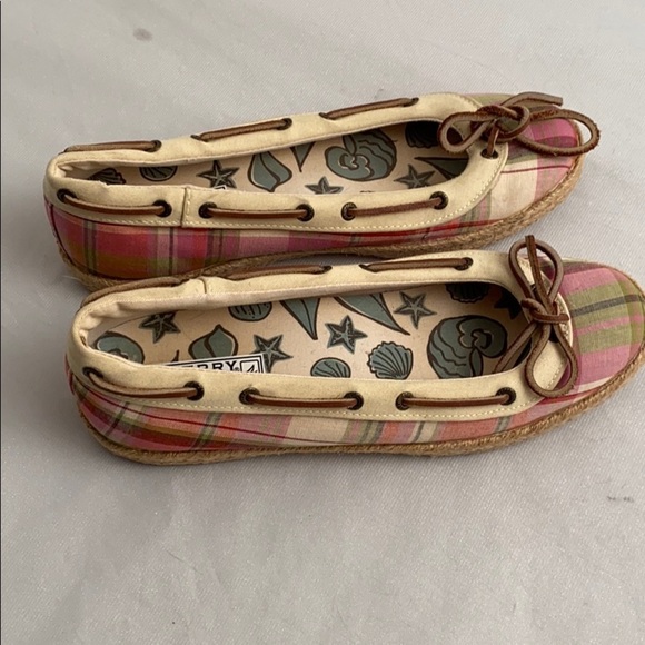 Sperry Largo Skimmer Madras multicolor plaid slip-on ballet flats - Picture 2 of 12